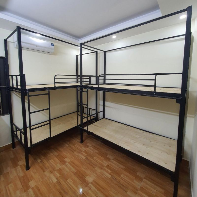 Giường Tằng Sắt Dát Gỗ 90CM – H11