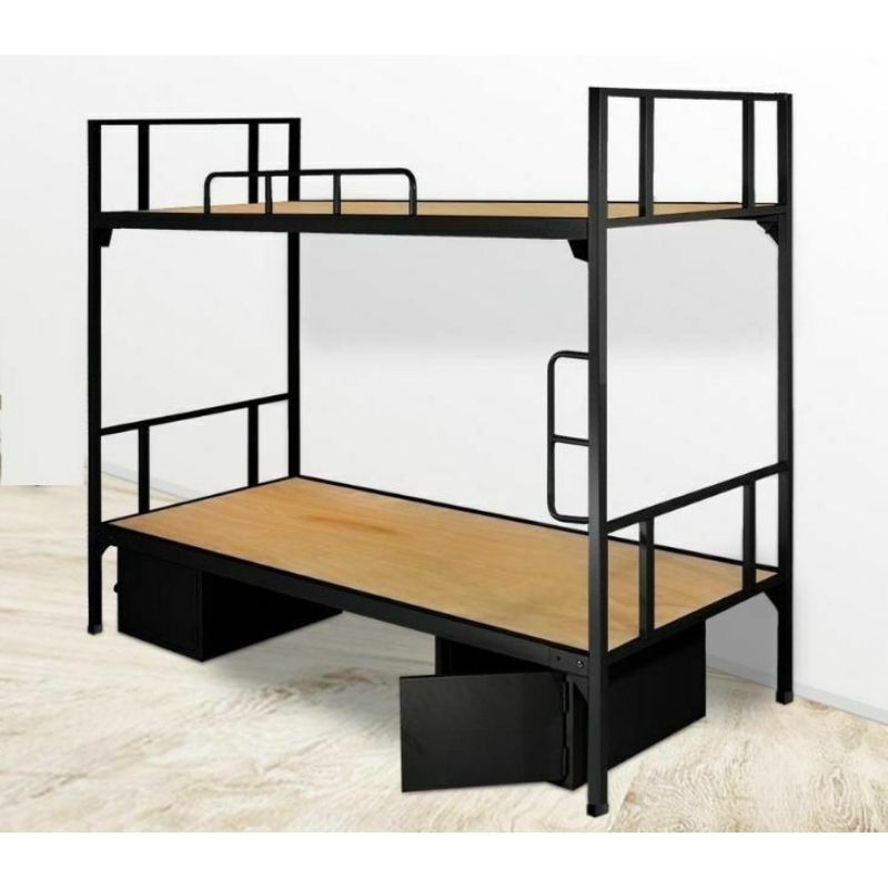 Giường Tầng Sắt Rộng 85CM Có Hòm Tôn – H12