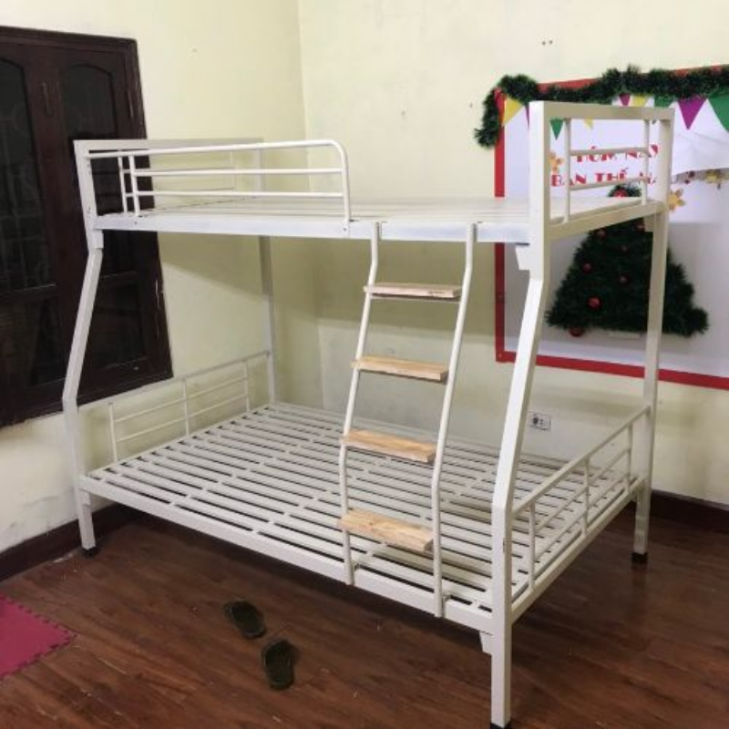 Giường tầng 1m2 x 1m màu trắng – H06