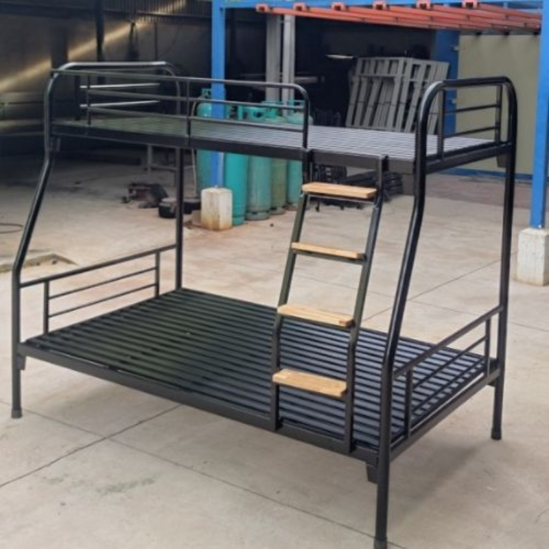 Giường tầng ống tròn 1m2 x 1m màu đen – H07