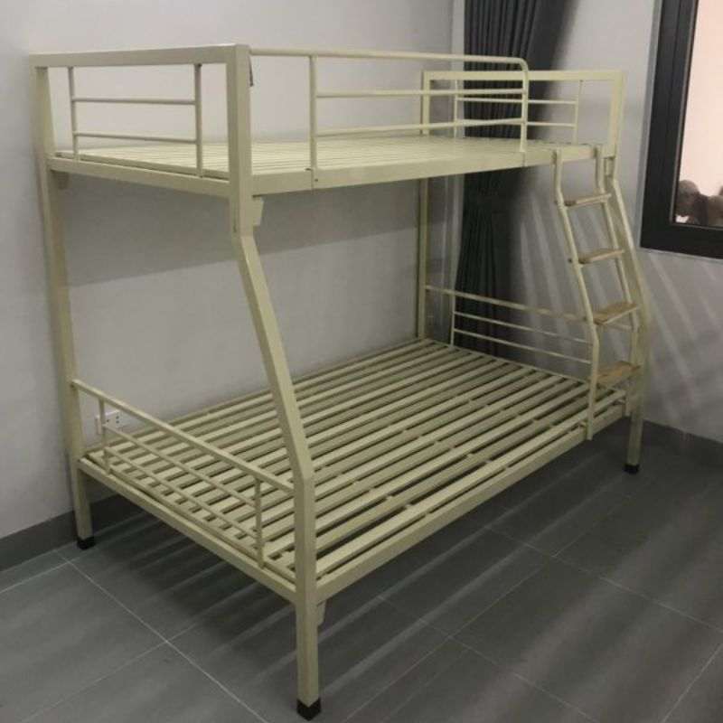 Giường Tầng Sắt Màu Trắng – H09