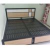 Giường Sắt 1,6M Đầu Bắt Gỗ – H28