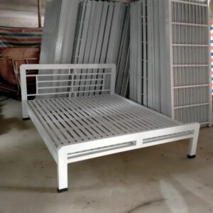 Giường Sắt Đơn 1,6M Màu Trắng – H26