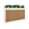 Tủ gỗ tài liệu 4 cánh đẹp N164