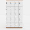 Tủ locker 20 ngăn bằng gỗ màu trắng H78