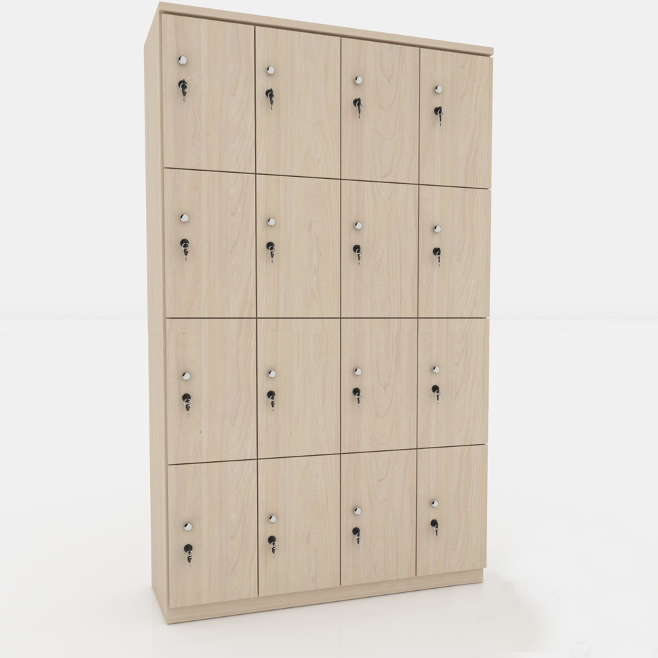 Tủ locker gỗ 16 ngăn H82