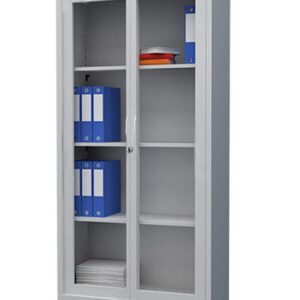 Tủ sắt hồ sơ 2 cánh kính dài H108