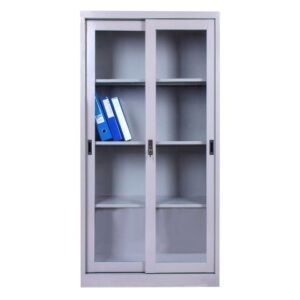 Tủ Sắt Văn Phòng 2 Cánh Kính Lùa H74