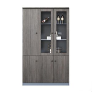 Tủ tài liệu 2 cánh kính 1 cánh gỗ đẹp N148
