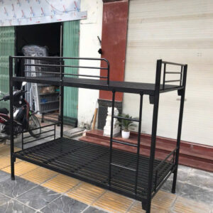 Giường Tầng Sắt Màu Đen Rộng 1M – H08