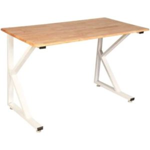 Bàn chân sắt chữ k mặt gỗ cao su H139