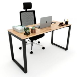 Bàn chân sắt chữ U gỗ cao su H152