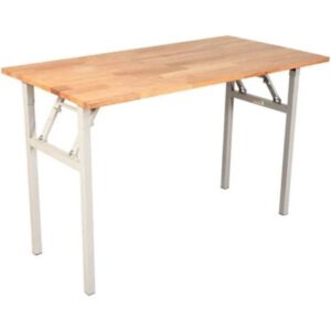 Bàn chân sắt gấp mặt gỗ cao su H142