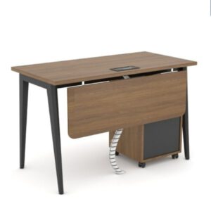 Bàn Làm Việc Chân Lục Giác Yếm Gỗ H165