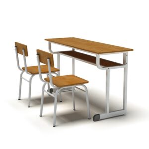 Bàn ghế rời học sinh, sinh viên gỗ cao su ghép thanh H325