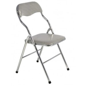 Ghế gấp lưng ngắn chân inox caro H286