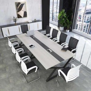 Bàn họp chân sắt 2m4 hiện đại H197