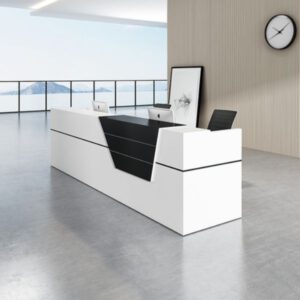 Bàn lễ tân sơn đen trắng 1m6 H217