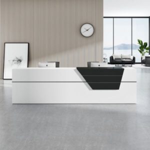 Bàn lễ tân sơn đen trắng 2m4 H219